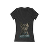 "Sorry I Can't" French Bulldog Women's Jersey Short Sleeve Deep V-Neck Tee